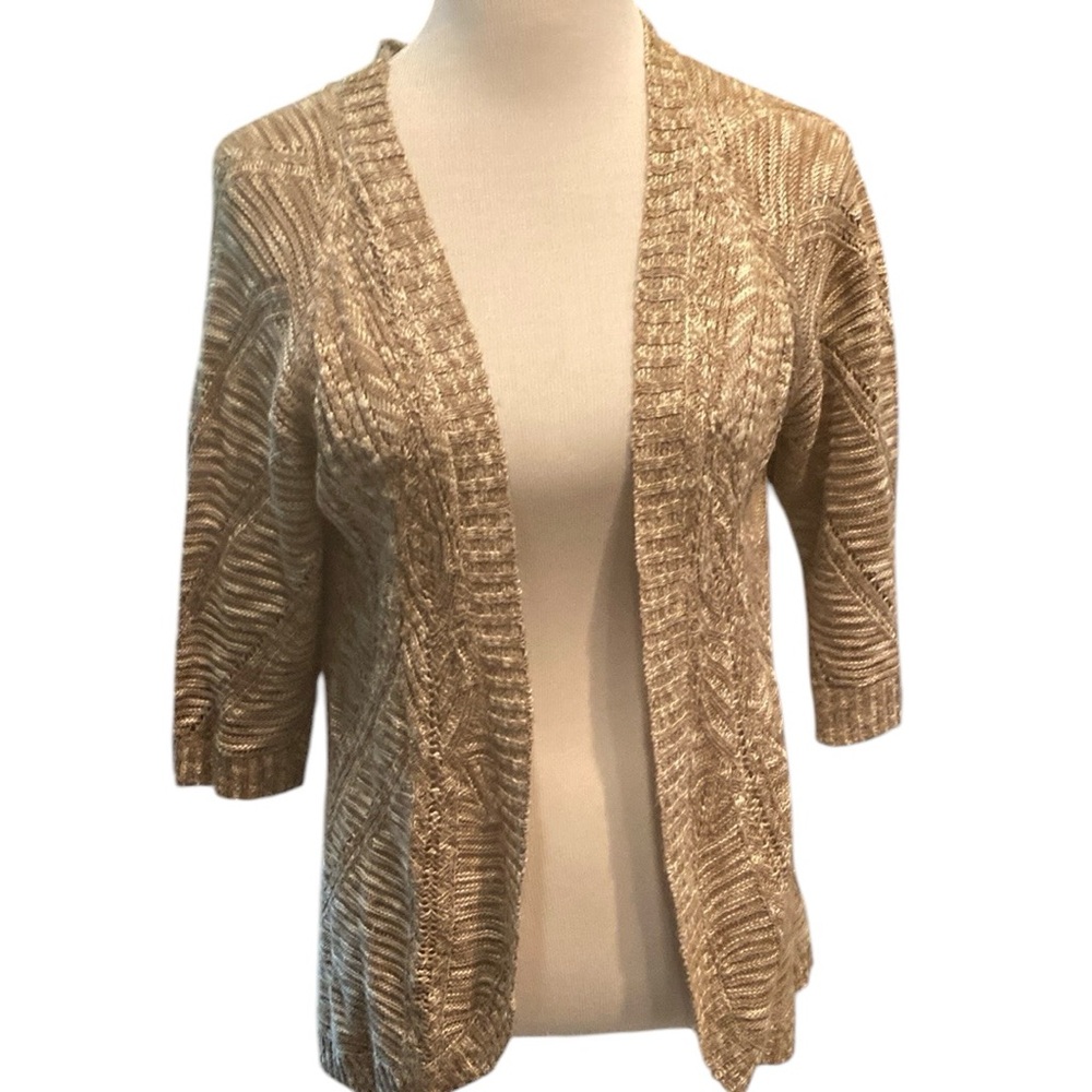 Fresh Open Knit Beige/Tan Cardigan